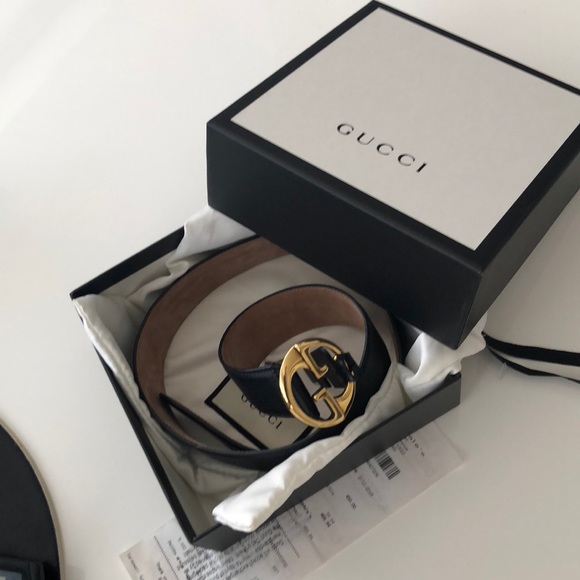 Gucci belt with gold buckle 85/34 - Picture 2 of 8